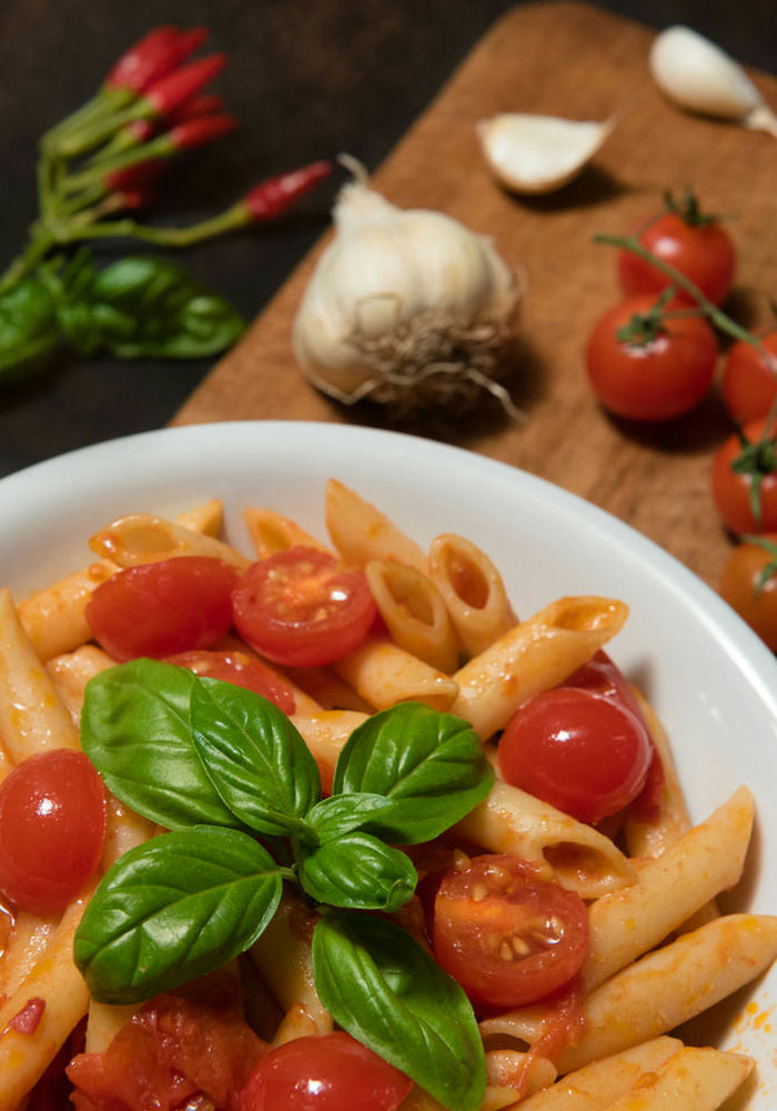 pasta con pachino e basilico - photobranding.it - scopri di più