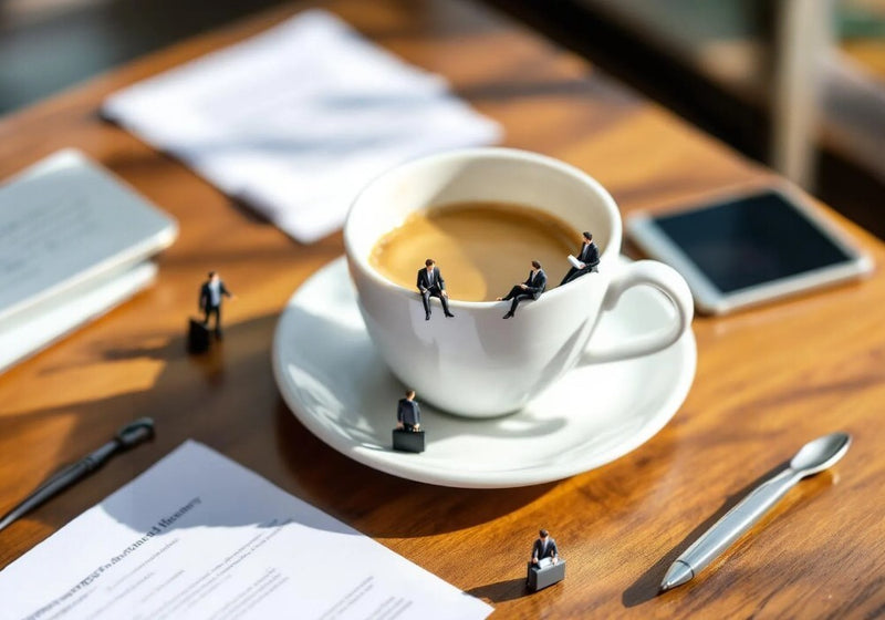 tazza di caffé con AI