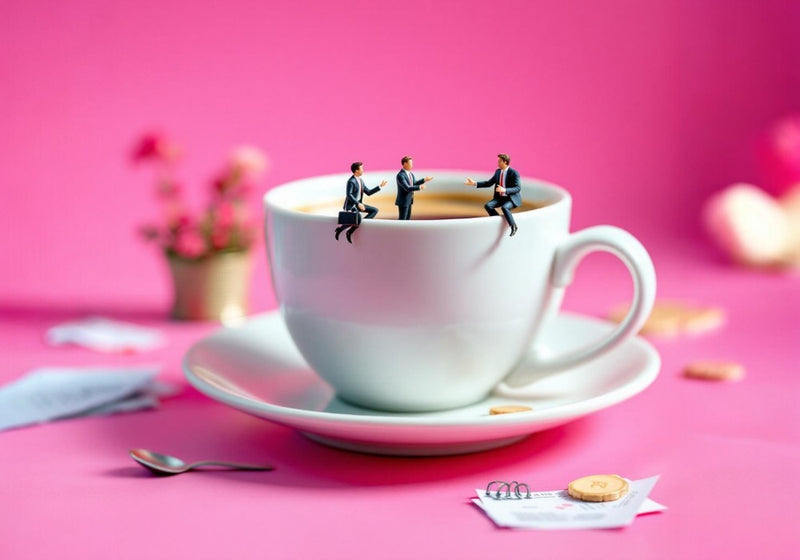 tazza di cappuccino con AI